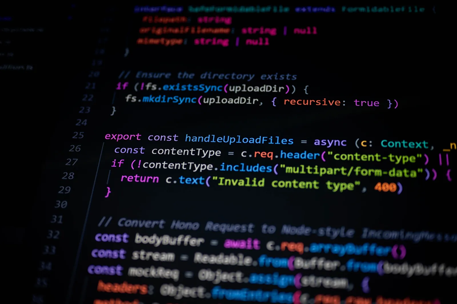 TypeScript-kod i editorn — Nordkod bygger snabba, skräddarsydda webblösningar